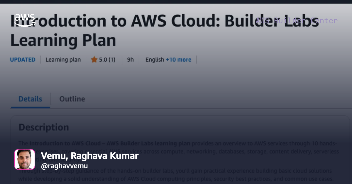 Jump-start your AWS journey with new free Builder Labs learning plan on ...