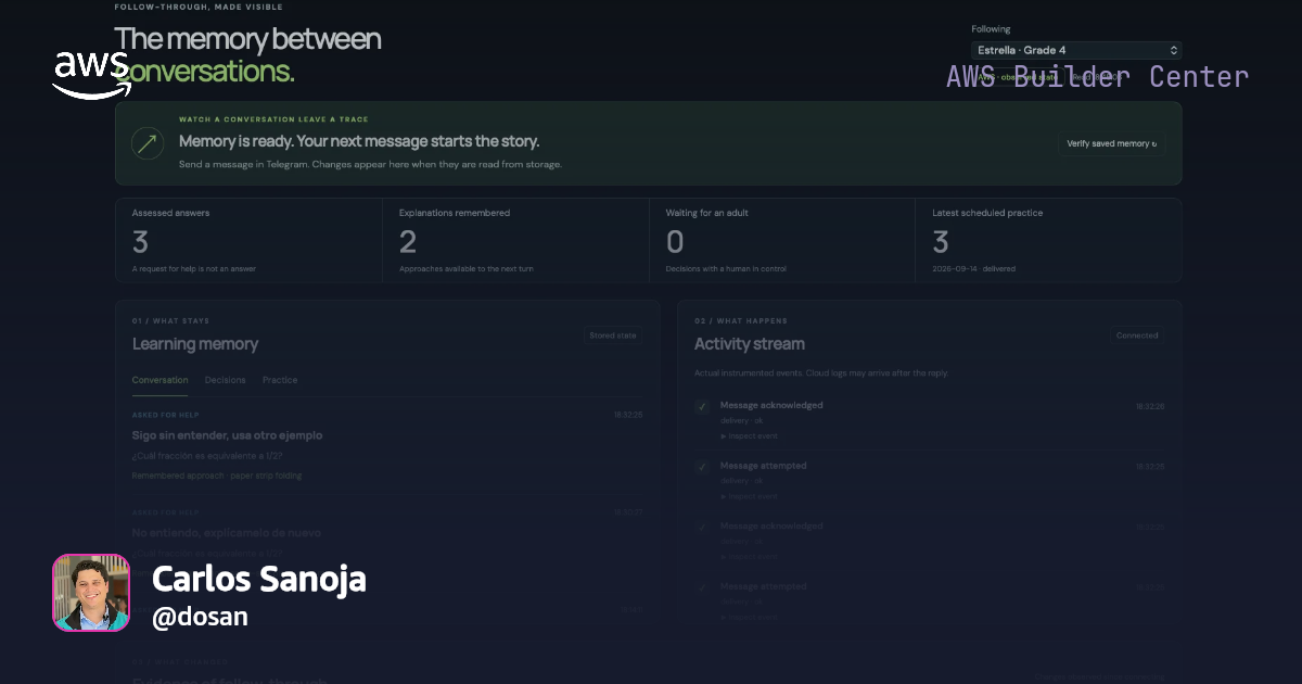 Agents for Humans: School Community Memory with Repaso | AWS Builder Center