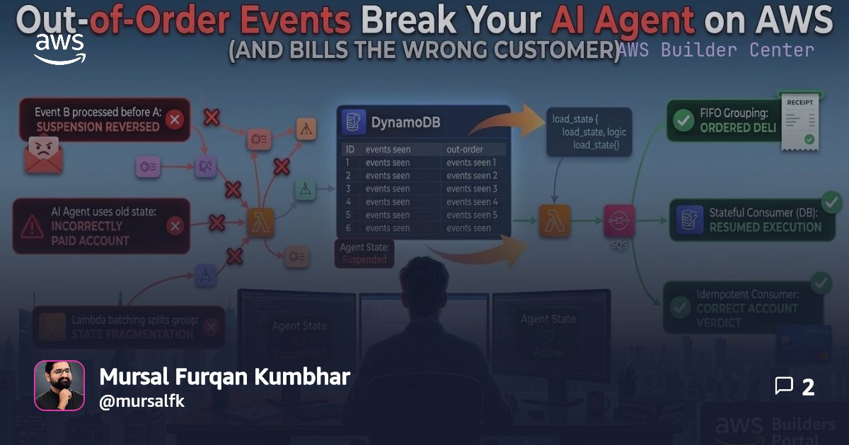 Out-of-Order Events Break Your AI Agent on AWS | AWS Builder Center