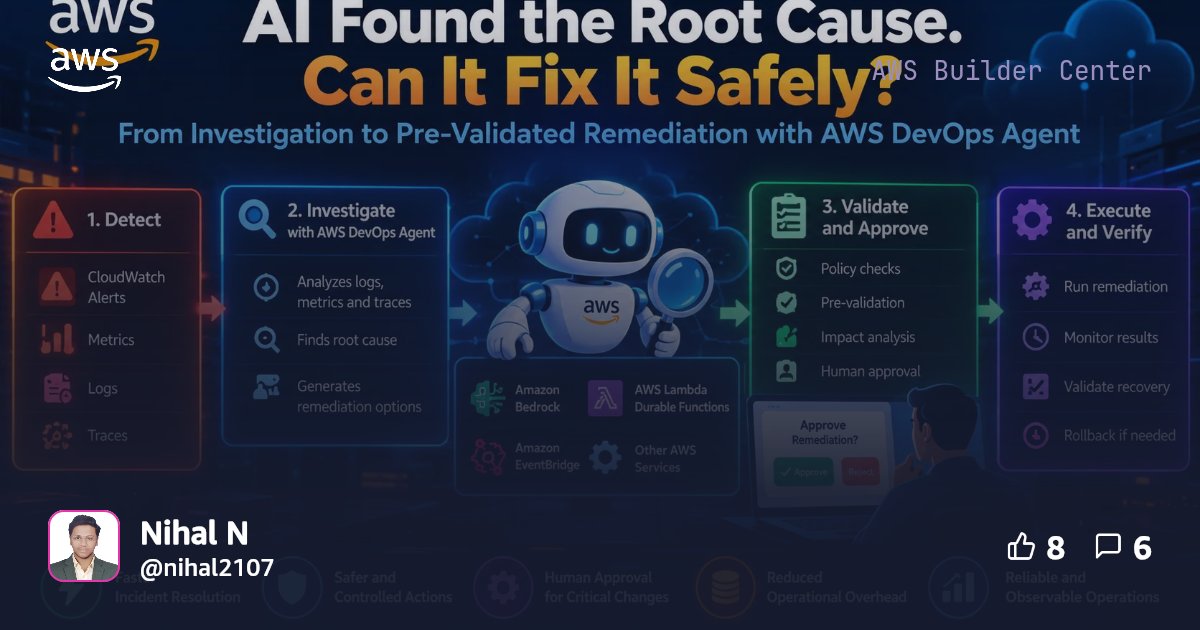 AI Found the Root Cause. Can It Fix It Safely? | AWS Builder Center