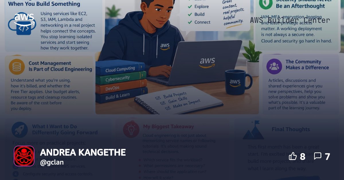 My First Month in AWS Builder Center | AWS Builder Center