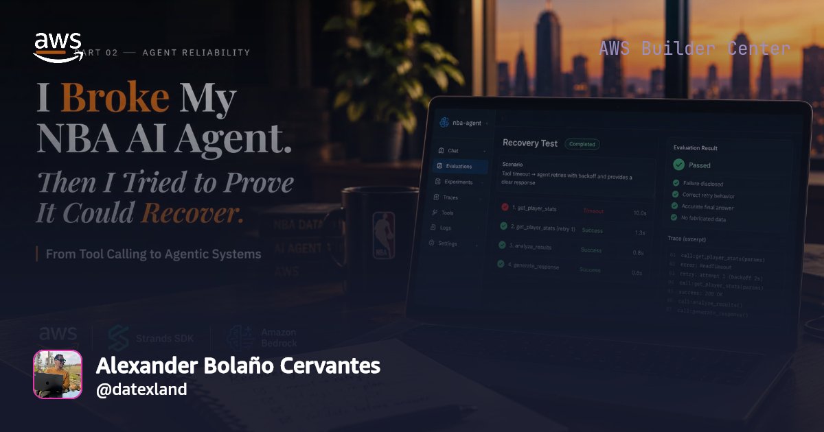 I Broke My NBA AI Agent. Then I Tried to Prove It Could Recover | AWS ...