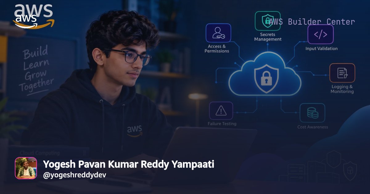 Security Before Deployment: 7 Lessons I’m Learning as a Student AWS ...