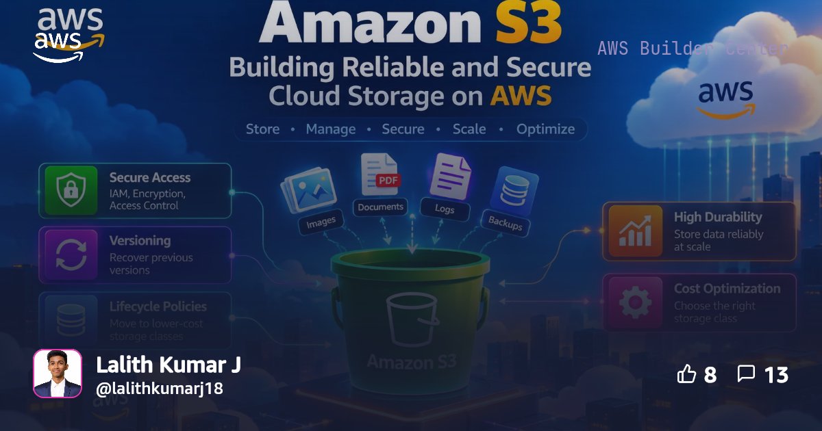 Amazon S3: Secure and Scalable Cloud Storage | AWS Builder Center