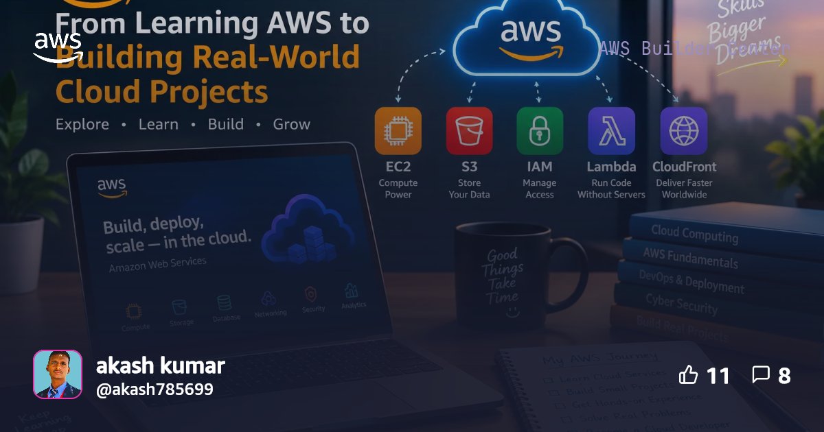 From Learning AWS to Building Real-World Cloud Projects ☁️🚀 | AWS ...